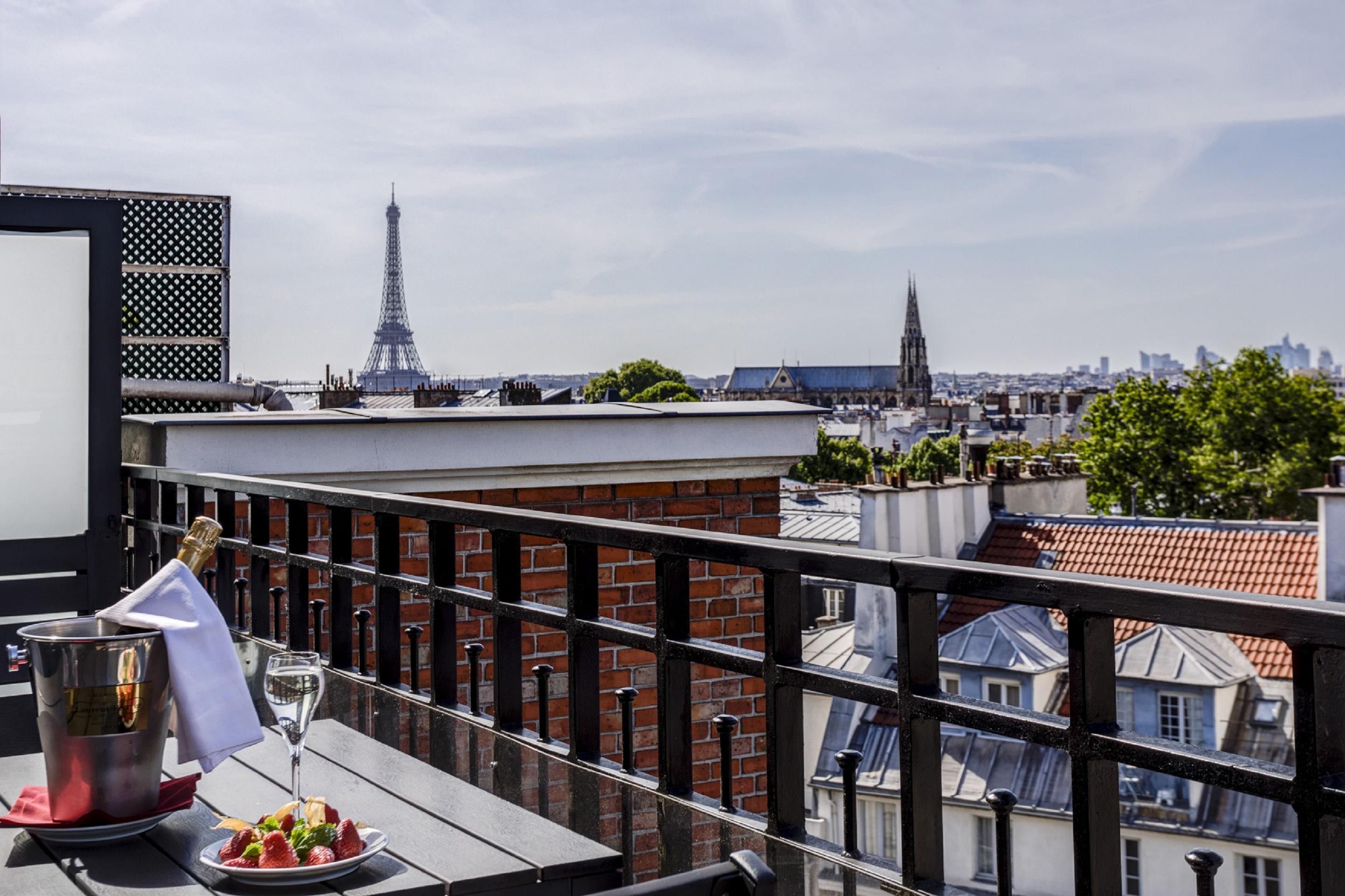 Hotel Pont Royal Paris Exterior foto View from the rooftop